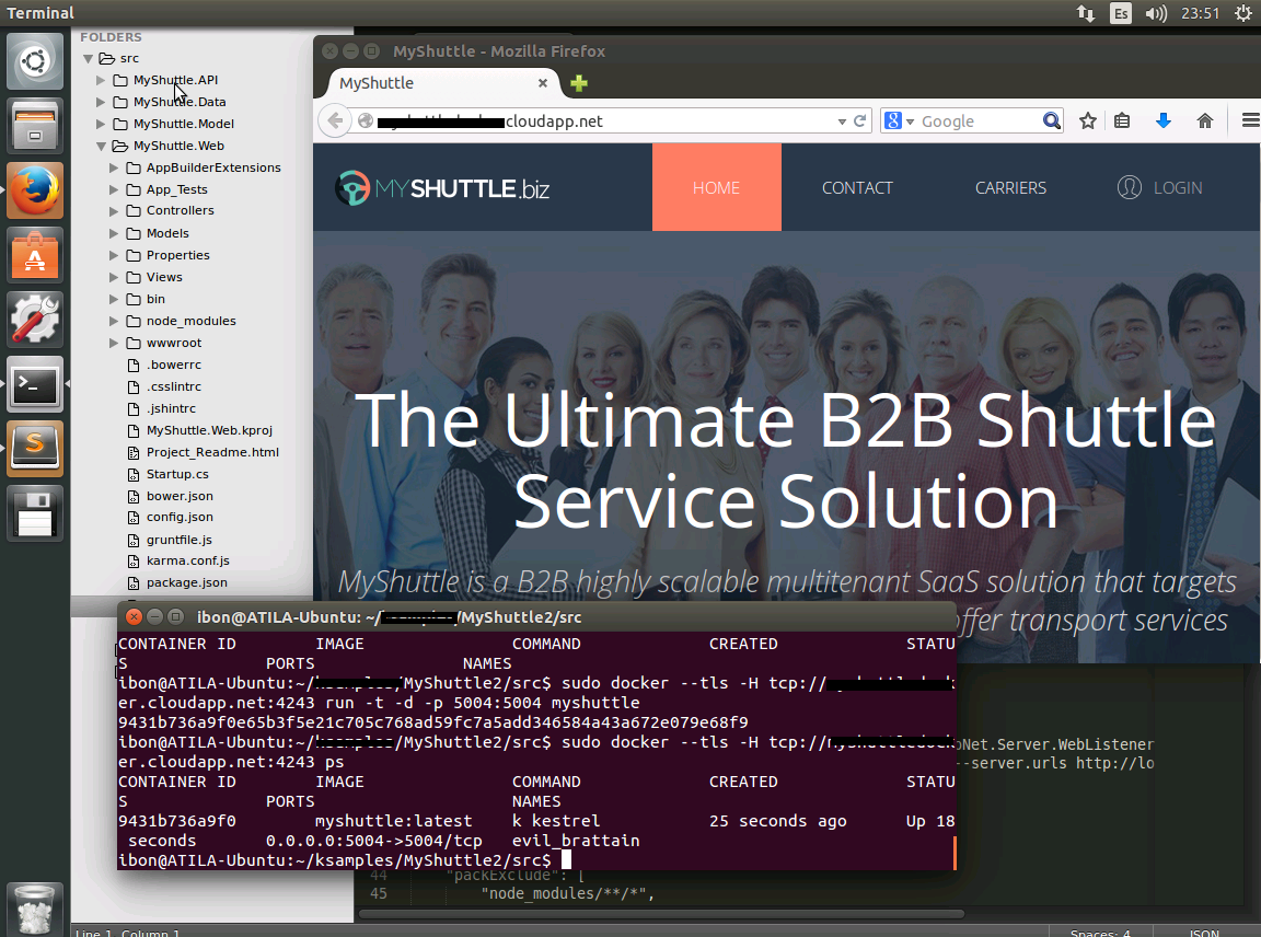 ibonilm's tweet photo. #MyShuttle deployed on #Linux using the #Docker client and #Azure http://t.co/NQe0ADBz6c