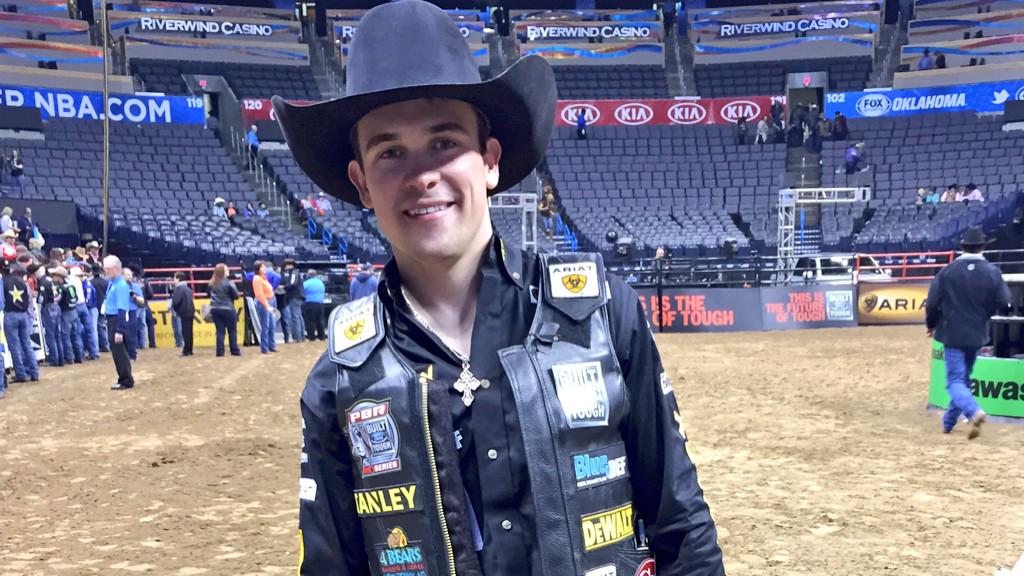 PBR's tweet photo. Retweet to congratulate @triplett_matt on his win at #PBROKC! http://t.co/THbX0199LR