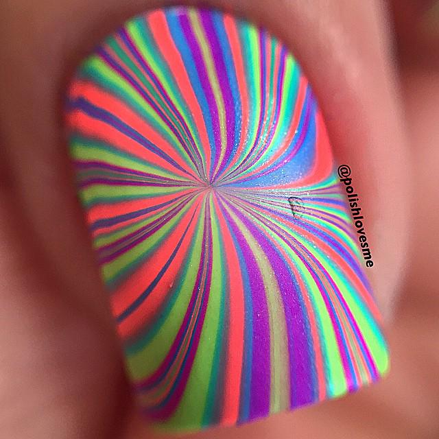 Impressive crazy-cool watermarble from @polishlovesme buff.ly/15usOHm featuring Pipe Dream Polish