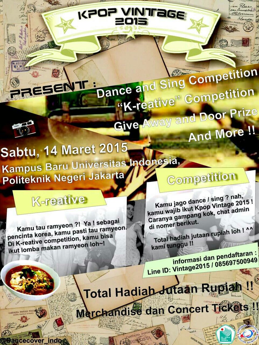 <a href="/redwinedc_id/">Red Wine Dance Cover</a> join the biggest kpop event in campus 2015 "kpop vintage 2015" 14 maret 2015, HTM FREE !