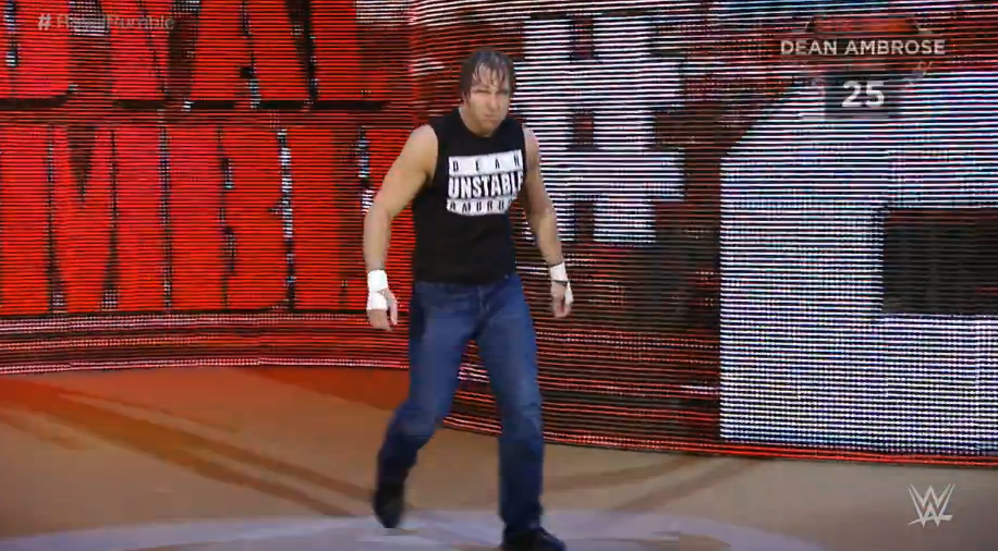 WWE's tweet photo. #RoyalRumble ENTRANT No. 25: @TheDeanAmbrose
#RumbleNo25 #LunaticFringe http://t.co/DipQWgzNQB