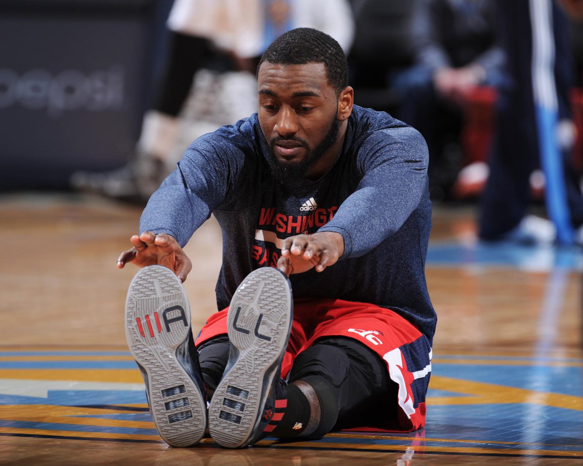ESPNNBA's tweet photo. Who's the man? Just ask the shoes! John Wall records 19 Pts &amp; 16 Ast to lead Wizards over Nuggets in OT, 117-115. http://t.co/MtM4tWtpM9