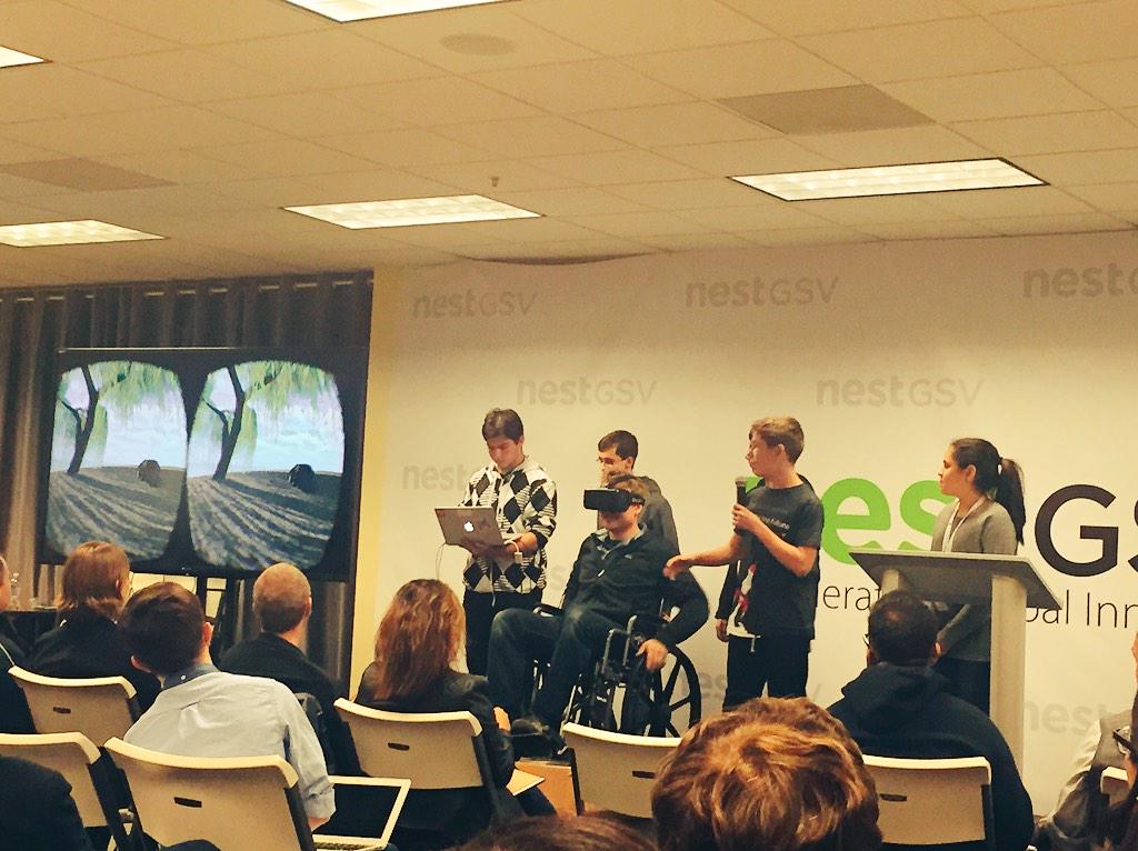 dani_arnaout's tweet photo. Brilliant kids demoing their ideas at #hackgeny http://t.co/MvvyR3Sjyy