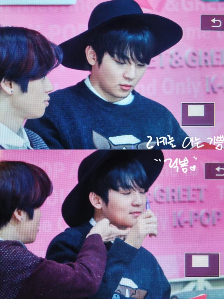 150126 Meet&amp;Greet #틴탑 #리키 #니엘 <a href="/T_Ricky_T/">?</a> <a href="/AH_NIEL_/">AH</a> 
1.녤흉한테 딱붙어서..8ㅅ8...화본가..
2.하지마라..글적는데 하지마라....(환청)