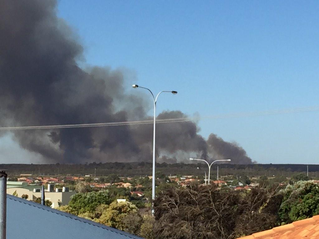 Fire view from our back yard in Mindarie. #perthnews #WA