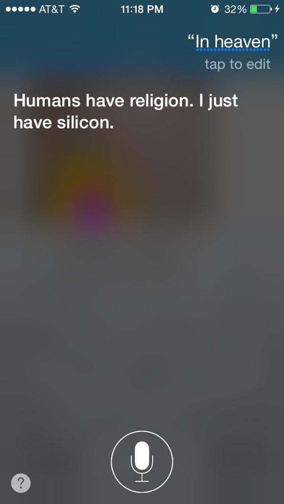 UnholyQuestions's tweet image. Siri knows what's up 👌