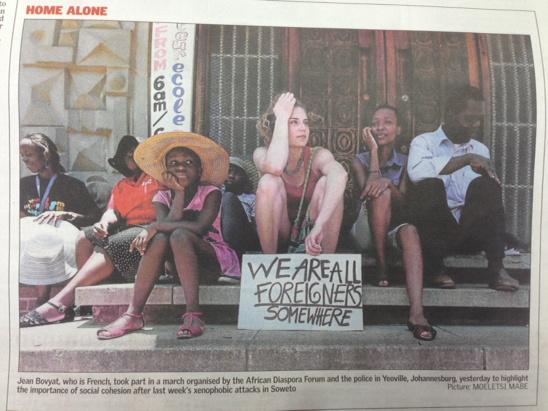 alexeliseev's tweet photo. Beautiful photo in @TimesLiveNews #SowetoAttacks #Humanity http://t.co/TxjcTyGGNc
