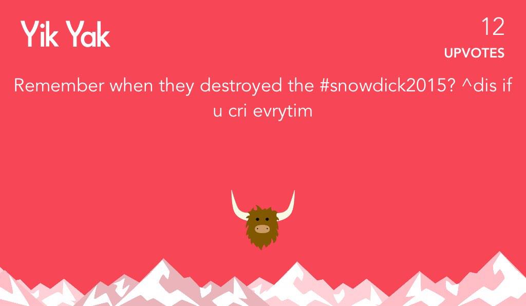TechYaks's tweet image. #ttusnowdick #NeverForget #snowdick2015 #snowdick
