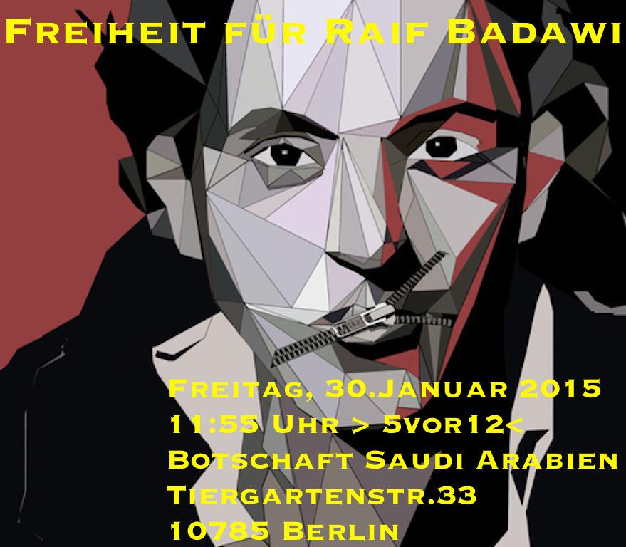 Freitag den 30.01.15 >5vor12> vor der saudischen Botschaft  <a href="/BILD_Berlin/">BILD Berlin</a> @Berlin_de_News @rbbFernsehen