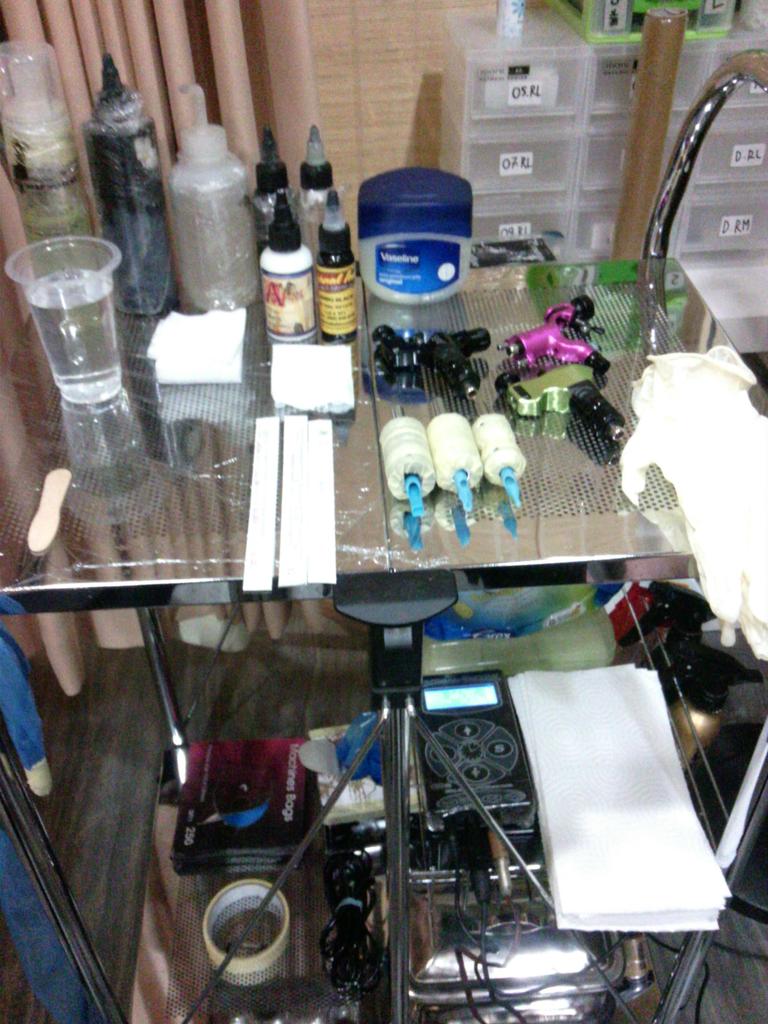 Preparing tattoo for my old friend