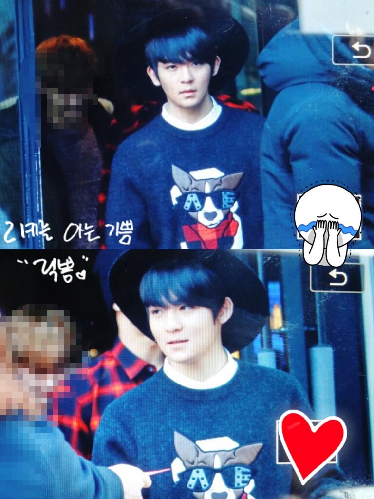 150126 Meet&amp;Greet 퇴근길 #틴탑 #리키 <a href="/T_Ricky_T/">?</a> 창현아 짐을 왜케 들고있어..짐좀 내려놔..........멋짐;;ㅁ;;♥