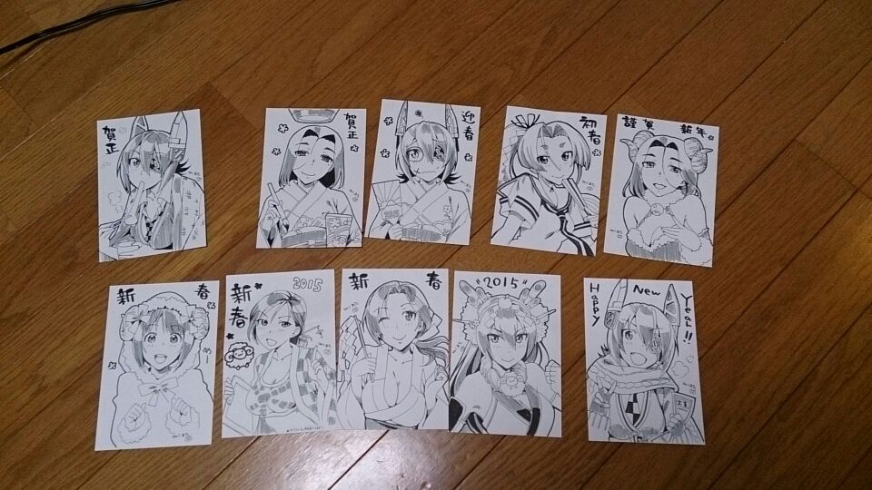 nekomata's tweet image. スケブじゃないけど冬コミでやってみた住所記入済みハガキを預かって返送するシステムはいろいろと都合がよかったのでもう今後はこれで行こうかなとちょっと思った