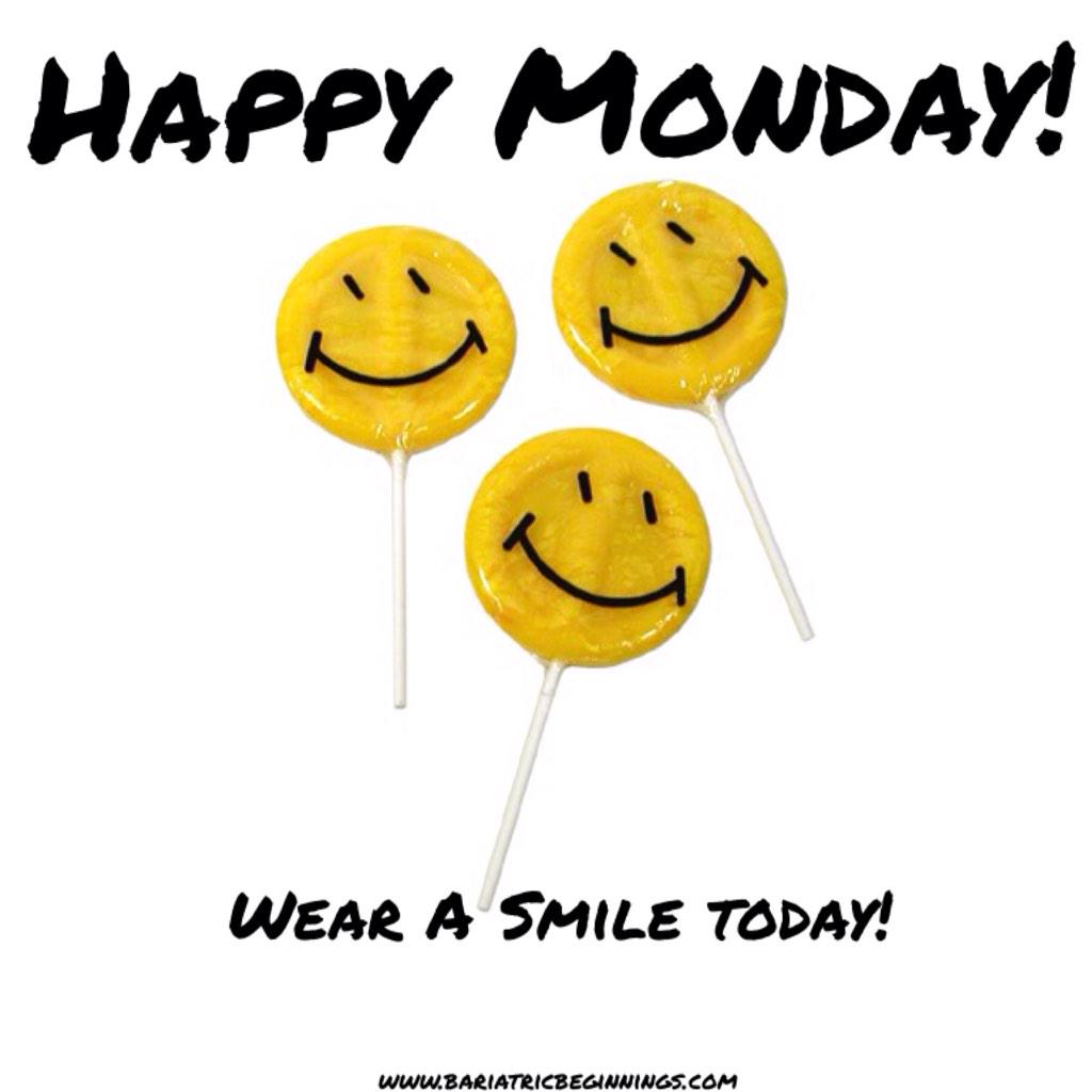BariatricBegin's tweet photo. Happy Monday! Wear A Smile Today! http://t.co/JutjZN3S11