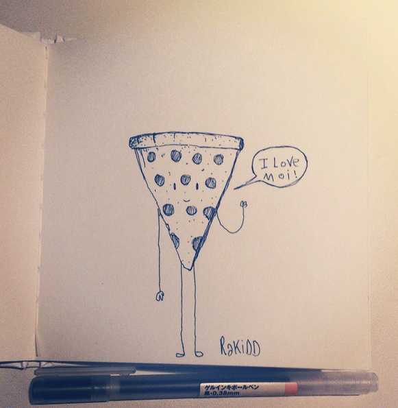 rakidd's tweet photo. Même une #PIZZA peut être cute. #QiouteDayPlease cc @dominos_pizzafr http://t.co/WYmBPX0kzb