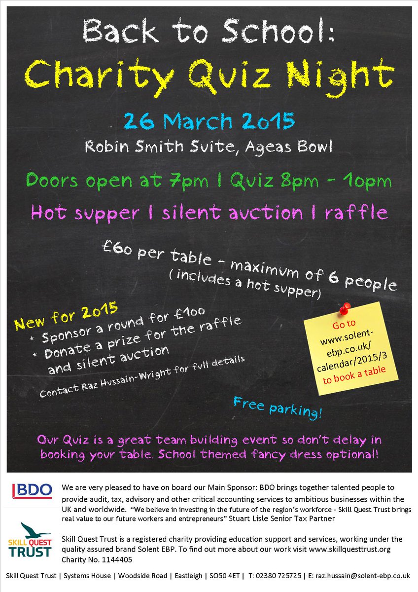 SkillQuestTrust's tweet photo. Thanks lovely folk @Idealcollection Brunch for 4 @White_Horse_Pub is a fabulous price for our charity quiz night :) http://t.co/hZ1sl7raf2