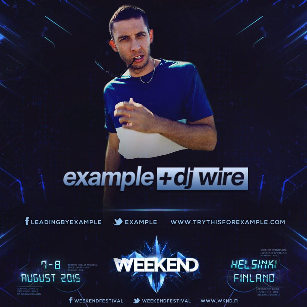 example's tweet photo. I'll be back at @WeekendFestival Helsinki this summer with @samuelwire http://t.co/61VeMr3T0p