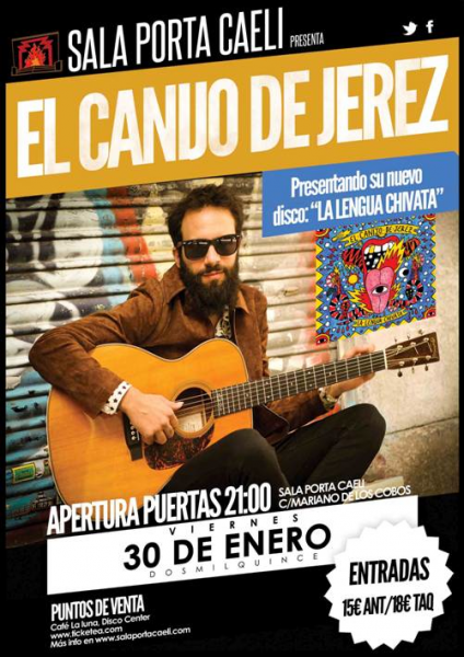 Volcanmusica's tweet photo. Este Viernes @ElCanijodeJerez llega con la #giradelalenguachivata a #VALLADOLID! Entradas: https://t.co/LFXSFouowG http://t.co/jxuPvbg7dS