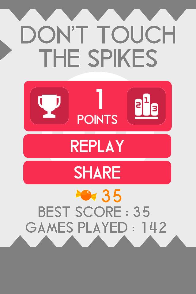 010_RICK's tweet image. OMG! I got 1 points in Don't Touch The Spikes @spikesgame itunes.apple.com/app/id895942435