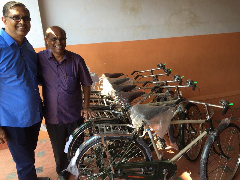smurrell's tweet photo. VISAKHAPATNAM. Kevin, Yasupadam &amp; some of the bikes @PastorRonLewis donated to rural pastors. Thx Ron! http://t.co/g0tLOtsQ5G