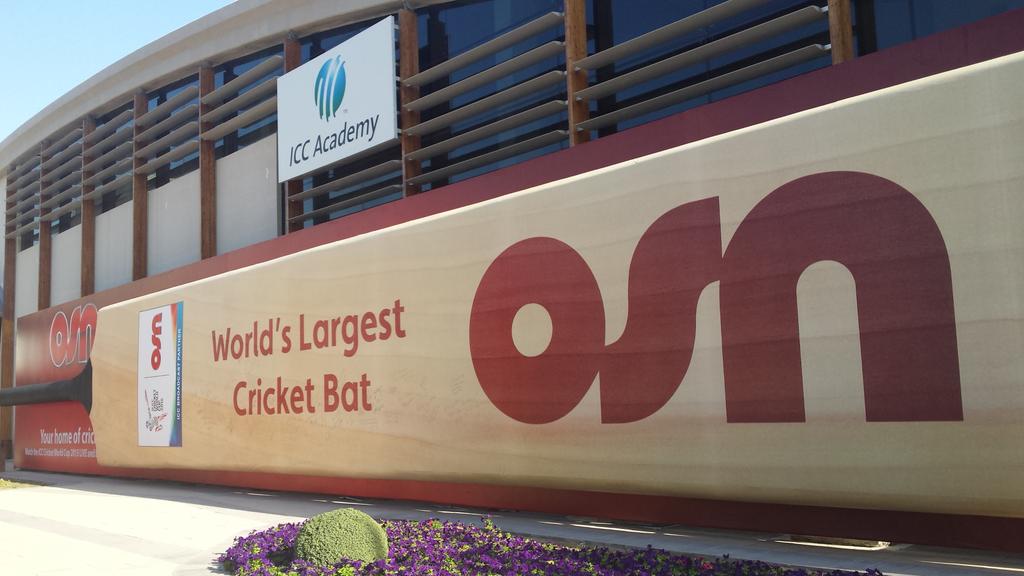 Visited the <a href="/ICCAcademy/">ICC Academy</a> today, thumbsup on hosting the biggest bat... #OSNbigbat #ICCacademy #Dubai #Cricket