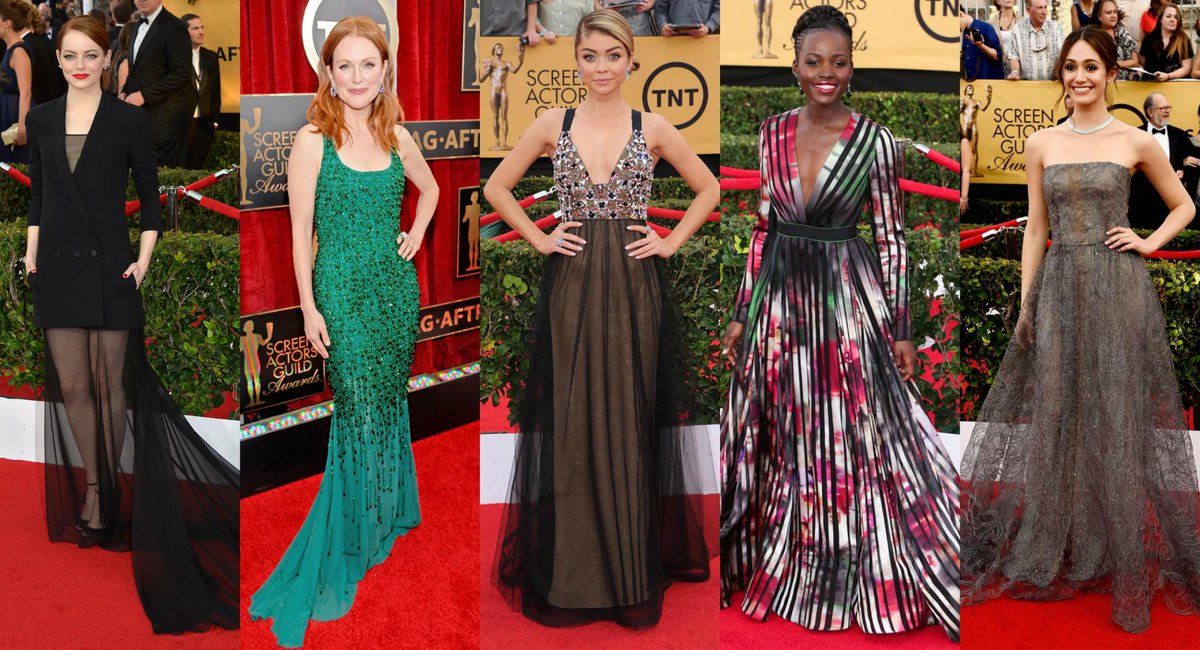 PurelyApp's tweet image. Let's talk #SAGAwards red carpet, shall we? Which celeb do you think deserves best dressed?
