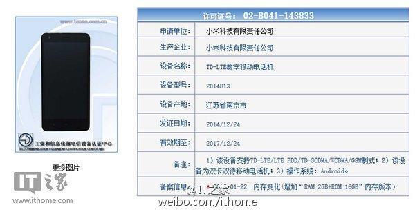 xiaomibd1's tweet photo. Redmi 2 gets 2GB RAM in TENAA approval!
It will get the same specs as the first one,but  likely cost slightly more. http://t.co/vqMDtXSE77