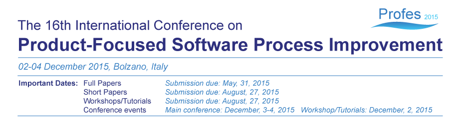 We defrosted and are getting ready for #profes2015! Our website is ready &amp; the dates fixed! profes2015.inf.unibz.it