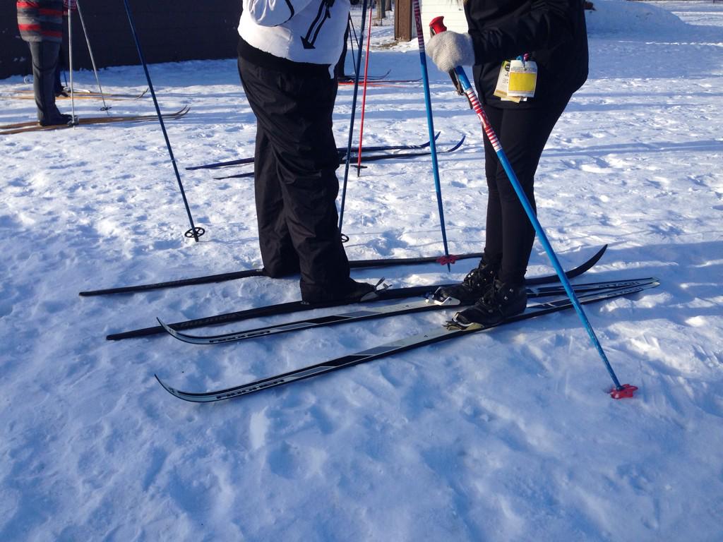 Northdale Central students enjoy healthy active living through cross country skiing. #northdalecentralps