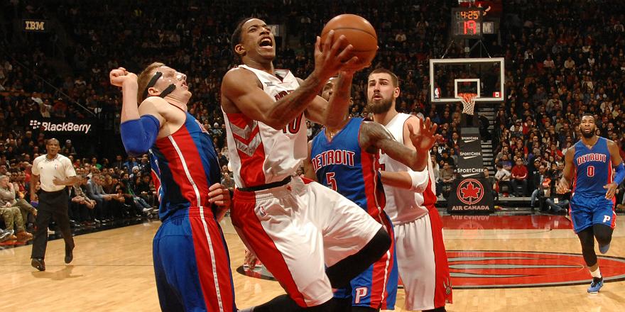 Raptors's tweet photo. Game Rap: DeRozan finds shooting touch as #Raptors hold off Pistons 114-110 http://t.co/dm2PXatVaW #WeTheNorth #RTZ http://t.co/C9NiVsdDik