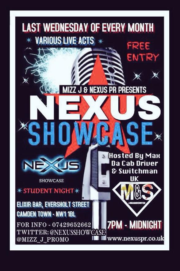 Mizz_J_Promo's tweet photo. @cakey_p This Wednesday all roads lead to @NexusShowcase #ElixirBar #CamdenTown #FREEentry #StudentNight #RT http://t.co/SzGz2ngZQp