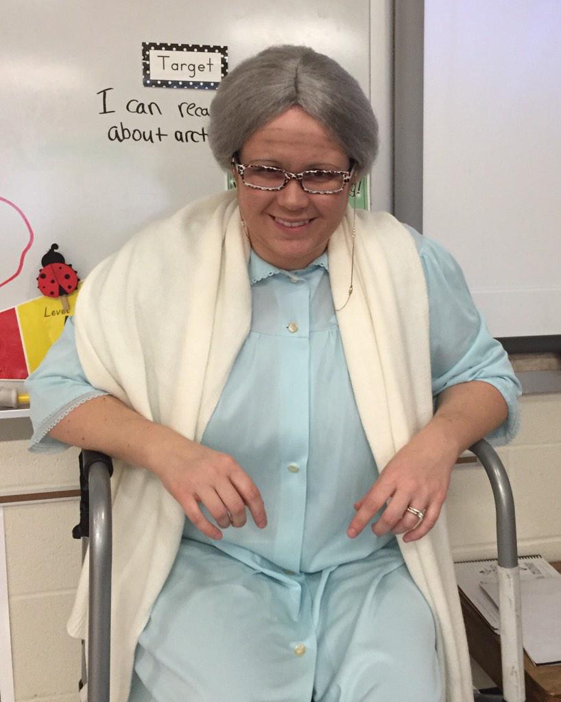 dreladymon's tweet photo. Happy 100th Day from old Mrs. Ladymon! http://t.co/bLImF5fp2j