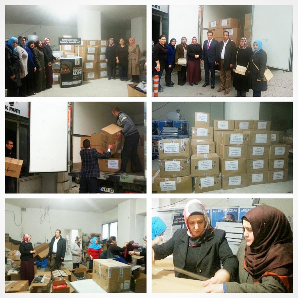 #ÜşüyorumYardımEdin <a href="/akkadinkcekmece/">AK Kadın KCekmece</a> Suriyeli muhacirlere toplanılan yardımlar ulaşmak için kolilerimiz yola çıktı.