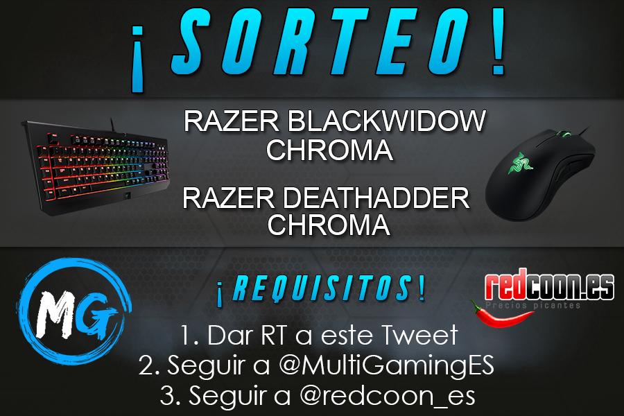 multigeekx's tweet photo. ¡SORTEO de un BlackWidow Chroma y DeathAdder Chroma! Para participar: Haz #RT, Sigue a @MultiGamingES y a @redcoon_ES http://t.co/7ZfANGq7Rk
