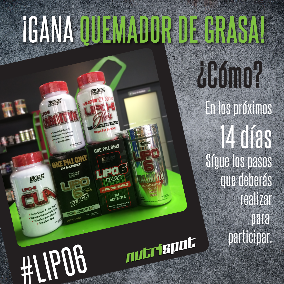nutrispothn's tweet photo. ¡¡GANA #QuemadorDeGrasa!! En los siguientes 14 días debes estar atento para comenzar a participar;) #Nutrispot #Lipo6 http://t.co/xjjkUgfdWb