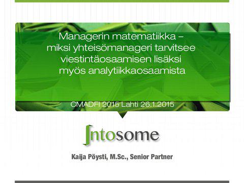 Maple_Social's tweet photo. Vuoden 2015 paras decki by @kaijapoysti Yhteisömanagerin metriikoista @DigitalistInfo #cmadfi http://t.co/VO6LvF8Va4 http://t.co/FnlqGe92rS