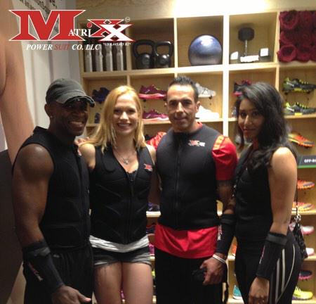 MatrixxPS's tweet photo. @ReebokFitHubUSQ grand opening party, #crossfit athlete #anniethorisdottir checking out the #MatrixxPS http://t.co/FzrwaDpfTB