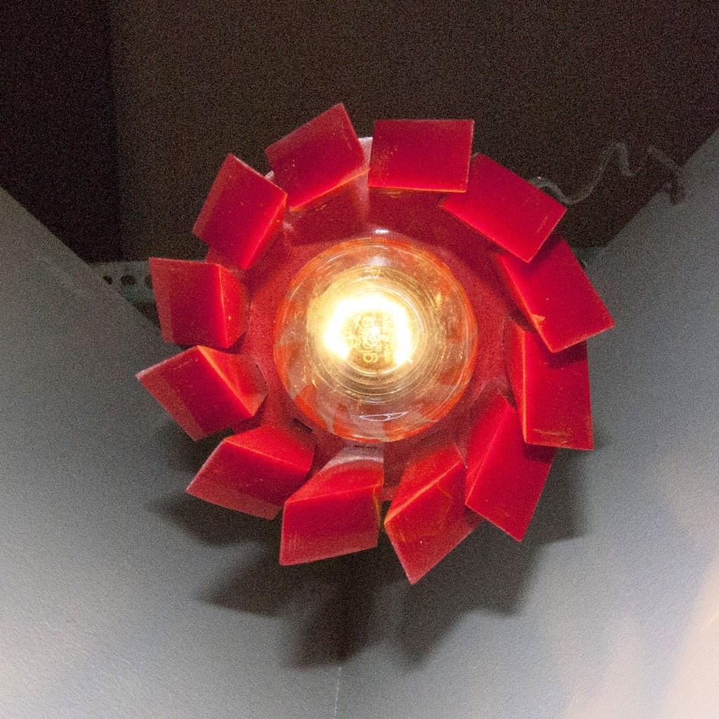 CaesarstoneCA's tweet photo. An exciting use of #Caesarstone. @woodstonemetal created these exciting lights from #RedShimmer for @idstoronto. http://t.co/9twgEJw3ef