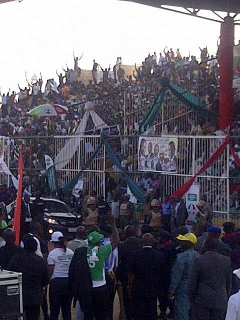 #RwangPam Township Stadium #Jos  alight for #PresidentGoodluck