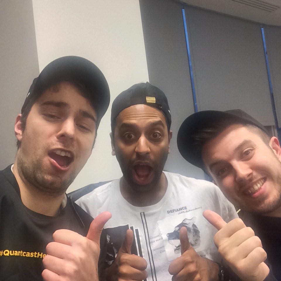 kishanparmar's tweet photo. @pgsammy @TheMrSeb & I sporting our caps ready for #quantcasthealthkick http://t.co/aoSulSSmhX