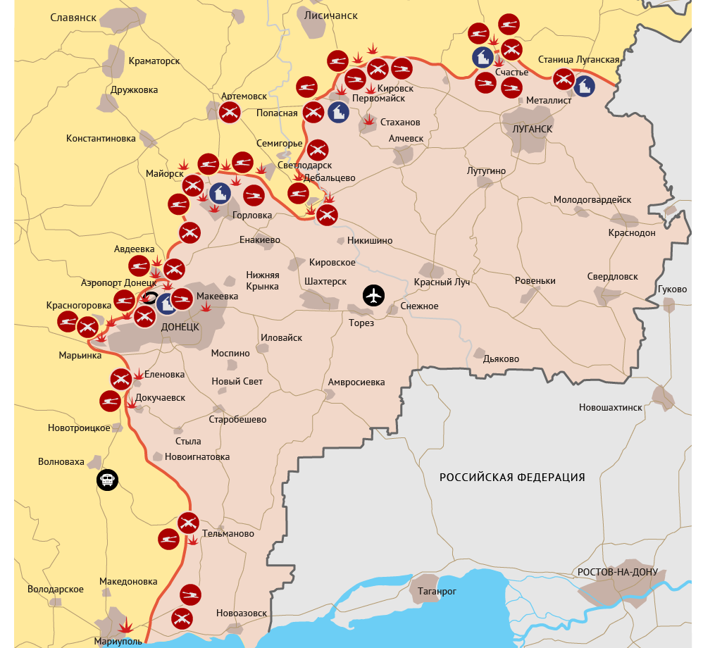Карта где донбасс