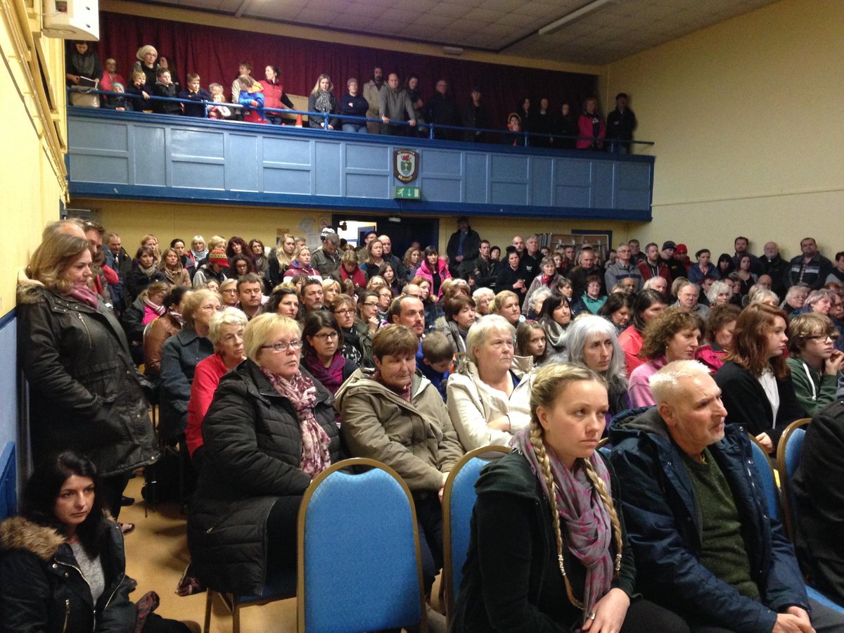 WTelegraph's tweet image. Huge turnout at public meeting in St Davids this evening to fight potential closure of Ysgol Dewi Sant