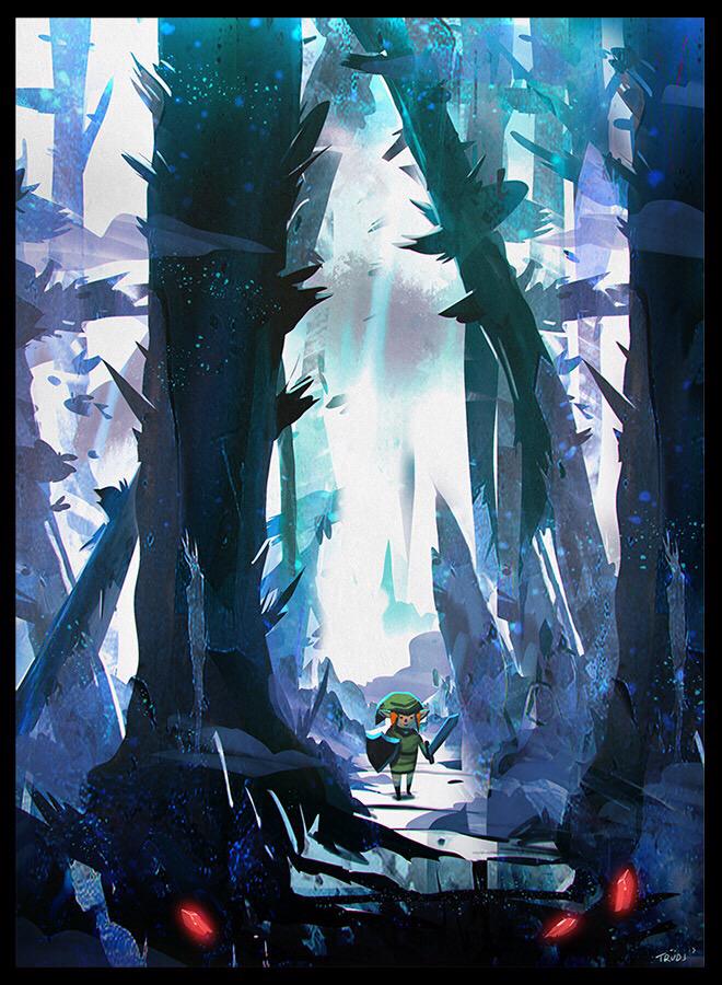Link is scared of the forest, but really needs those rupees!! A messy ...