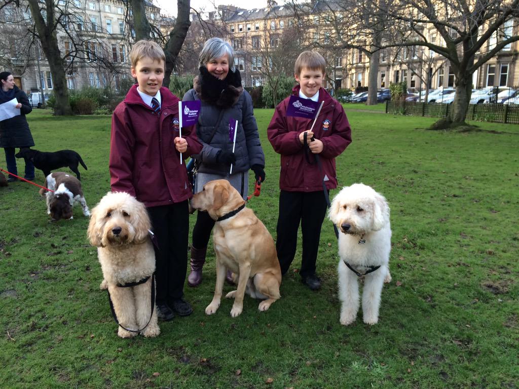 paula_frame's tweet photo. @stdavidsprimary Robert and Callum at launch of Alzheimer Scotland's Dementia Dog Appeal. #alex4paws http://t.co/sUULELONFT