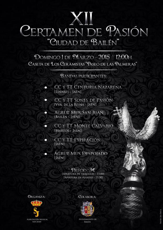 AMSanJuanBailen's tweet photo. @CenturiaNazare1 @ccttsonespasion @Expiracionjaen @MonteCalvario_ @JesusDespojado Domingo 1 de Marzo.No te lo pierdas http://t.co/1u48Kzkx52