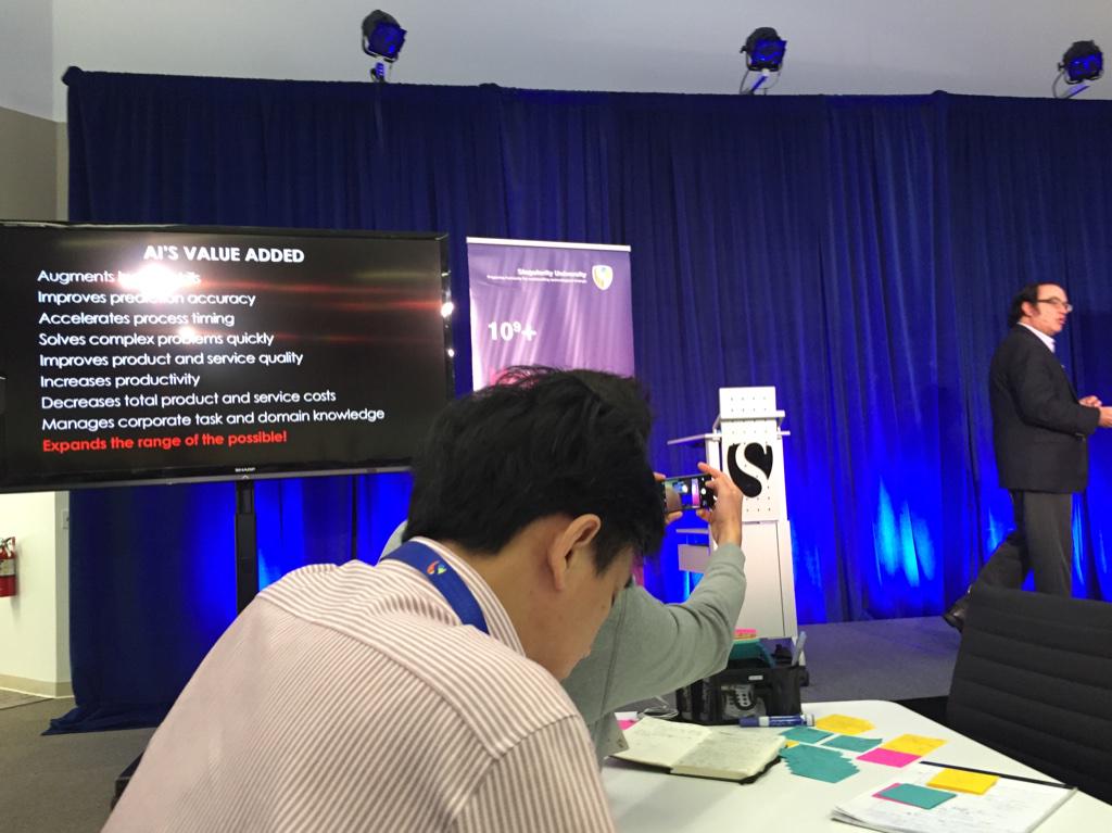 JoeyDimino's tweet photo. Neil Jacobstein on the values of AI #suexecprogram http://t.co/OFjdVNyZhy