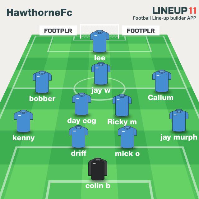 HawthorneFc's tweet photo. Yesterday's line up against fc dovecot http://t.co/yF4zOb6d7d