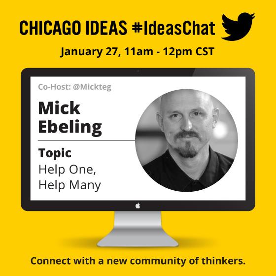 chicagoideas's tweet image. Happy #Ideaschat day! Today we will be chatting w/ @mickteg author of #NotImpossibleBook. @notimposs