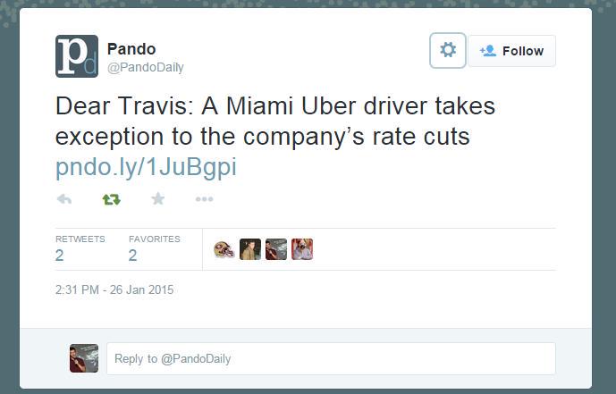 UberDriverMiami's tweet image. Exciting Times: "Winter Slump" just got published by @PandoDaily  pndo.ly/1JuBgpi
