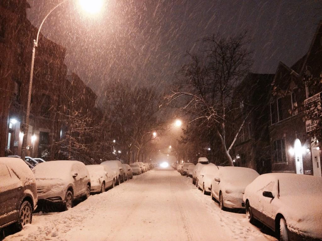 ❄️The scene in Brooklyn at 5:30 ❄️ #snowpocalypse2k15 #nofilter