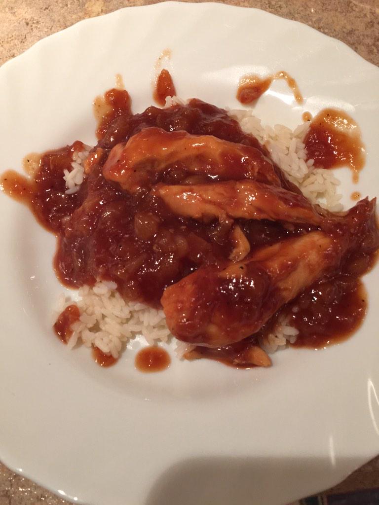 MrJHanna's tweet photo. Hawaiian bbq chicken in the #ninjacookingsystem .. #awesome #Pinterestsuccess http://t.co/8D7nJd4ZO8